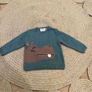 Zara baby boy rhino sweater 12/18m